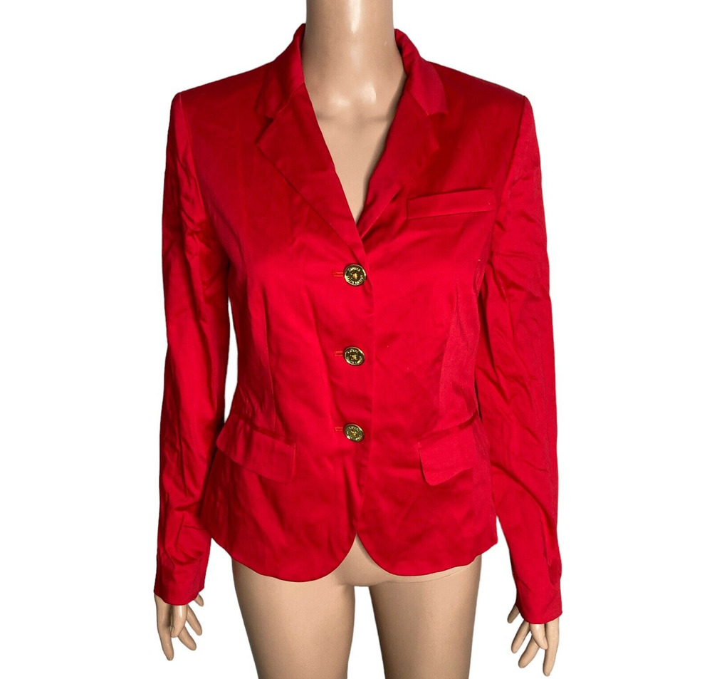 Vintage 90s Lauren Ralph Lauren Blazer Womens Size 6 Red 3 Button